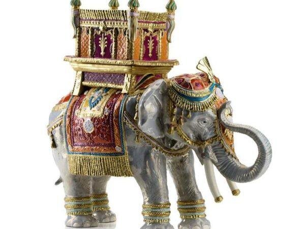 AVI-Happy Jaipur Elephant Limited Edition 108 Pcs - Mango & Coral