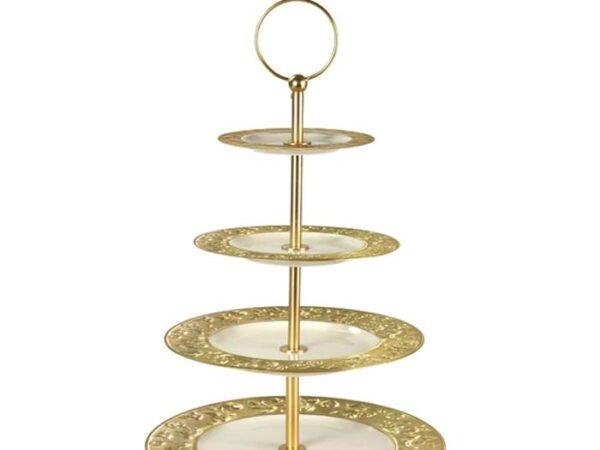 AVI-Taormina Gold 4 Tier Cake Stand
