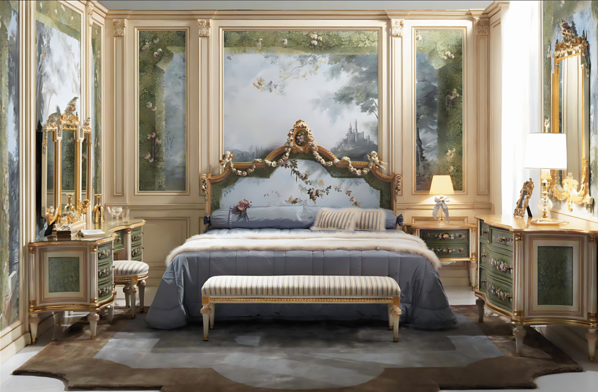 Cherubim Bed Hand Painted on Canvas - Image 2