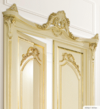 Italian Luxury Double Door with Ornate Gold Leaf Detailing