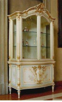 Italian Dining Set - Craquelé Ivory & Light Blue with Gold Leaf - Image 5