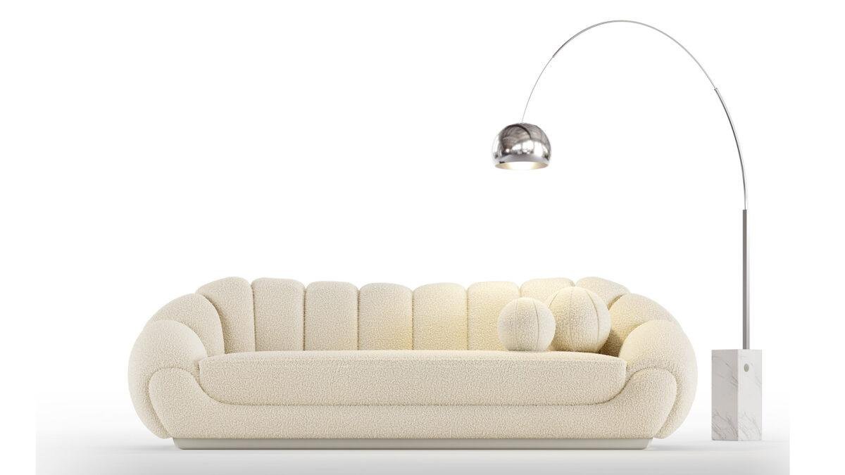 Bouclé Cloud Sofa – Timeless Modern Elegance - Image 1